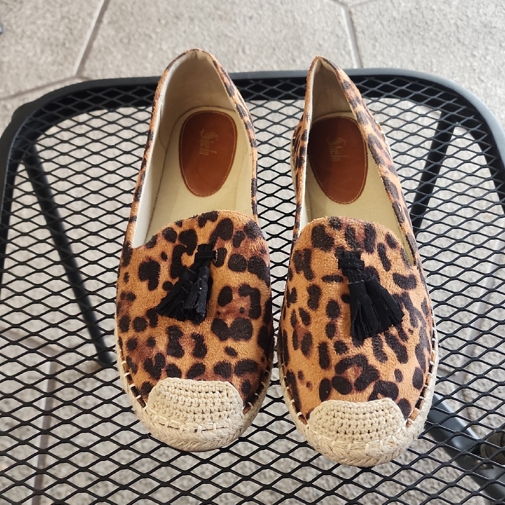 SHEIN Brown and Black Espadrilles Slip-On Flats